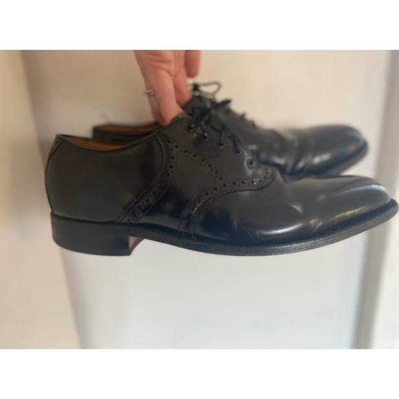 Johnston & Murphy Leather Brogue Oxford Black USA Classic Gentlemen Office 10.5 main image 9
